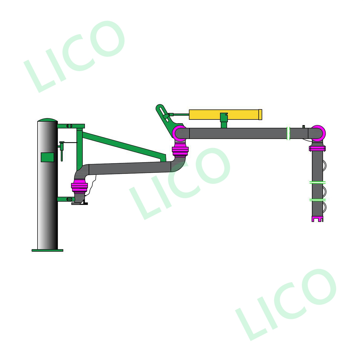 Gasoline Industrial Top Loading Arm for Rail Car