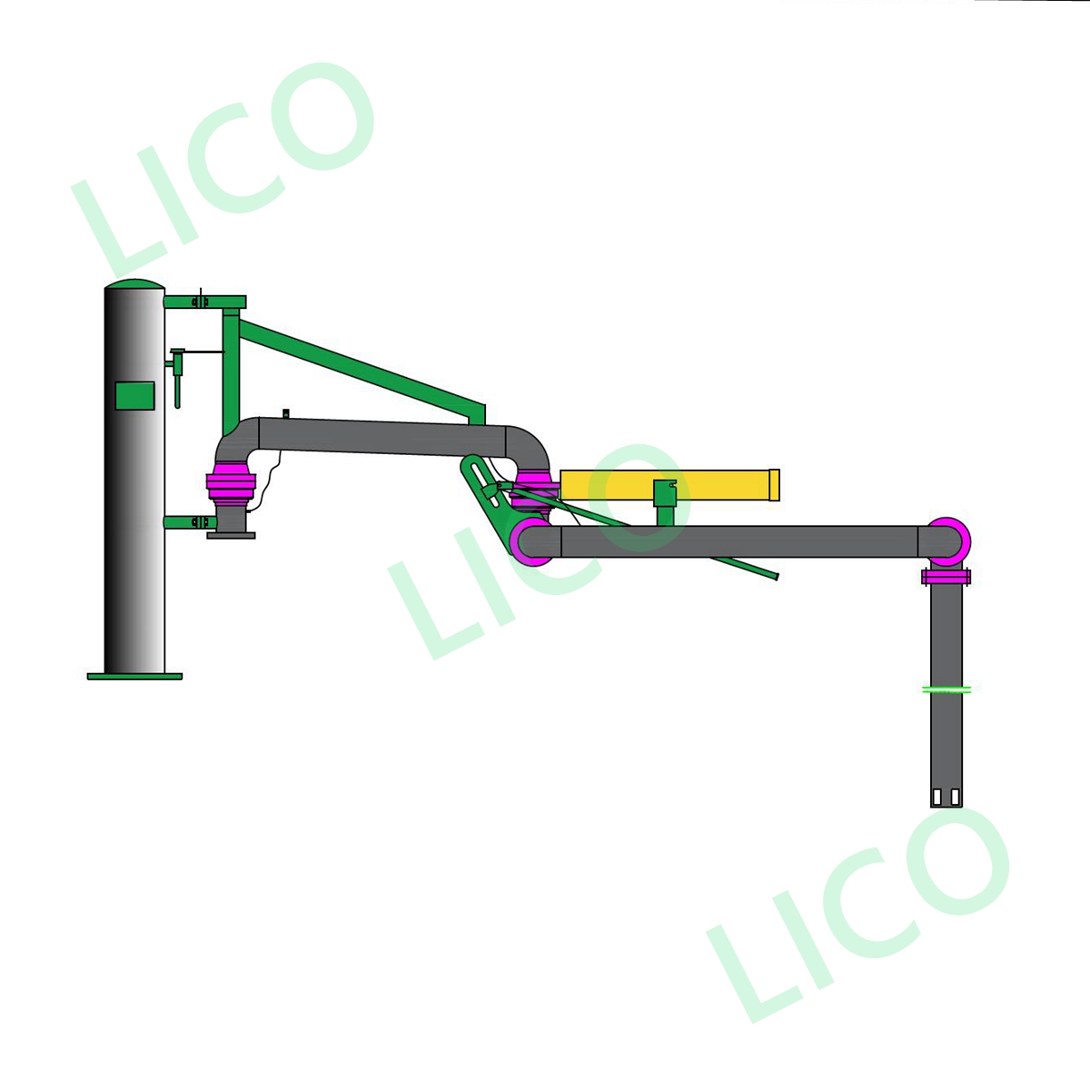 Oil High Efficiency Top Loading Arm with Vapor Recovery